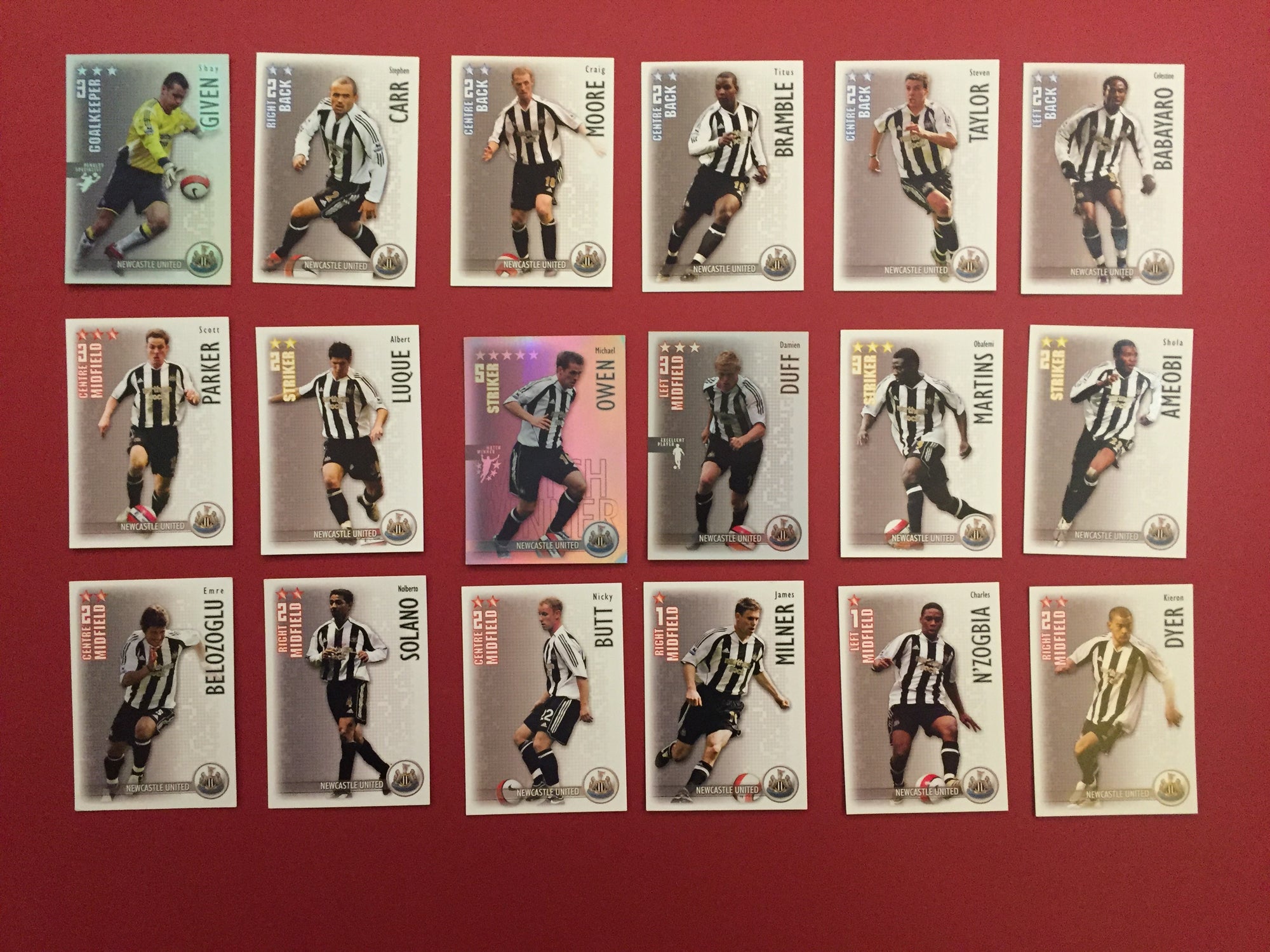 000, NEWCASTLE UNITED KOMPLETT SETT MED SHOOT OUT 2006/07