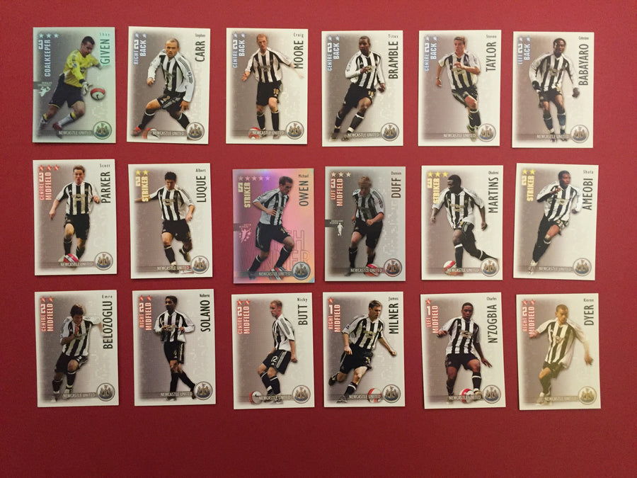 000, NEWCASTLE UNITED KOMPLETT SETT MED SHOOT OUT 2006/07