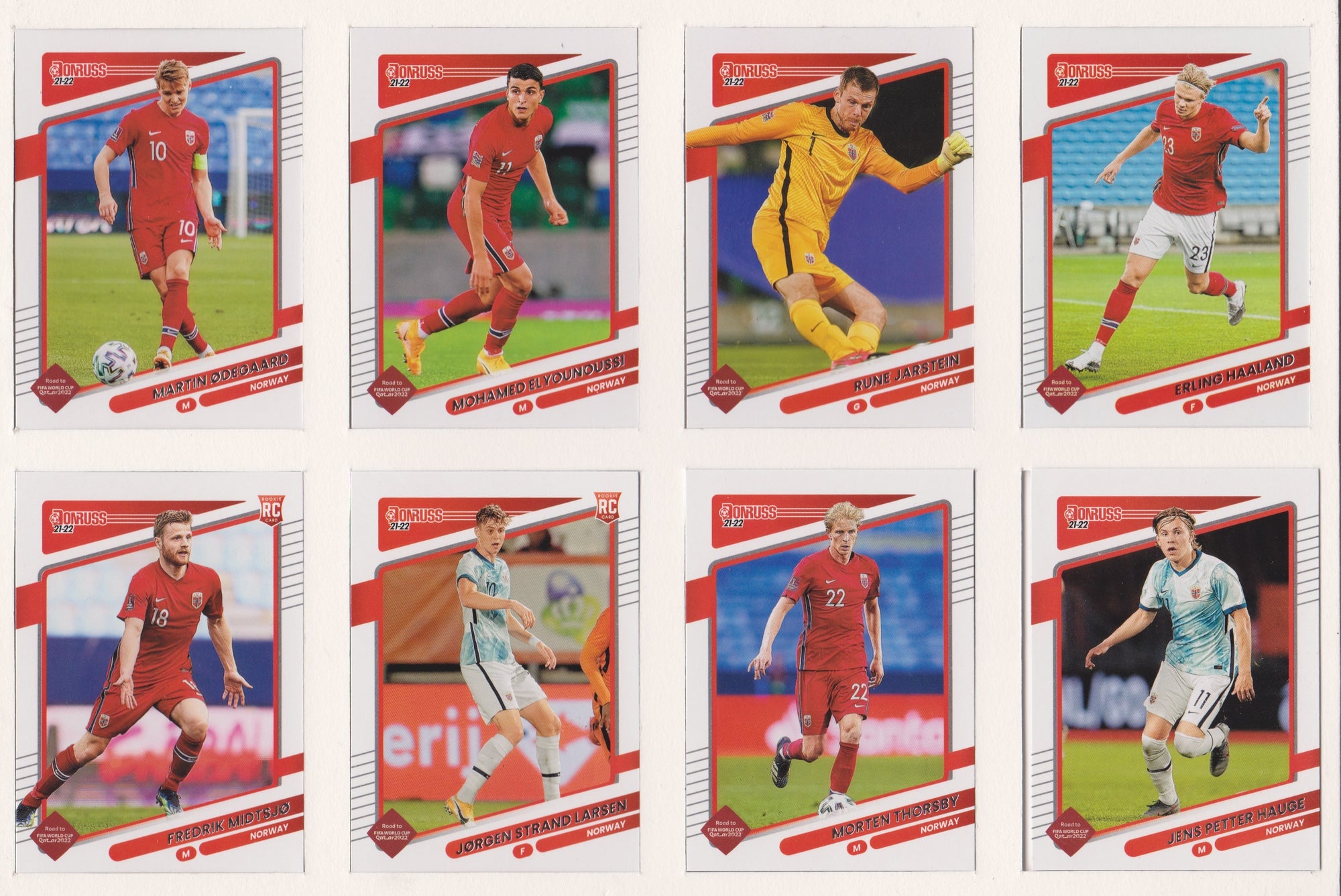 NORWAY - COMPLETE TEAMSET - DONRUSS ROAD TO QATAR 2022 - BASE