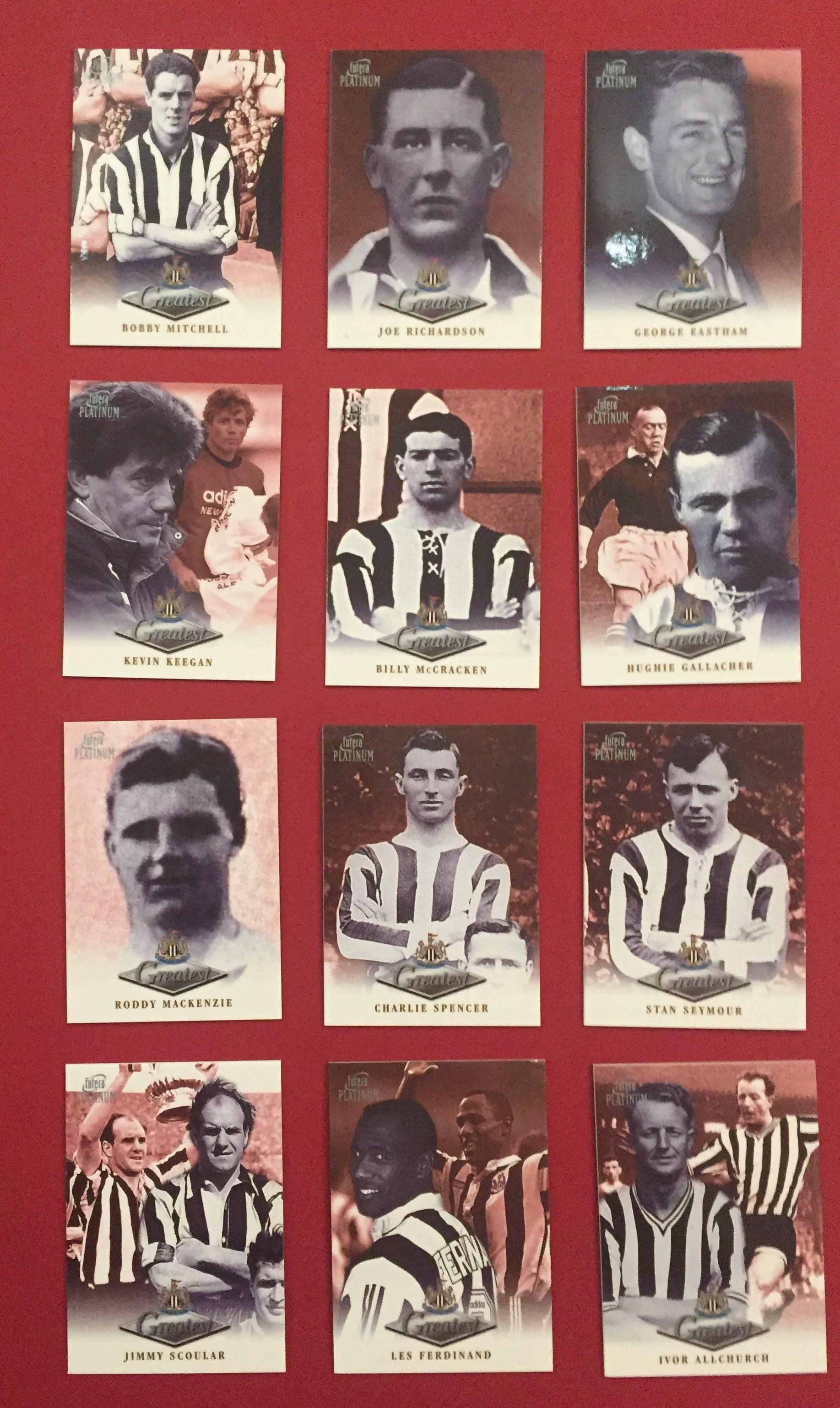 NEWCASTLE UNITED -  FUTERA PLATINUM "THE GREATEST" - 1999 - KOMPLETT SETT