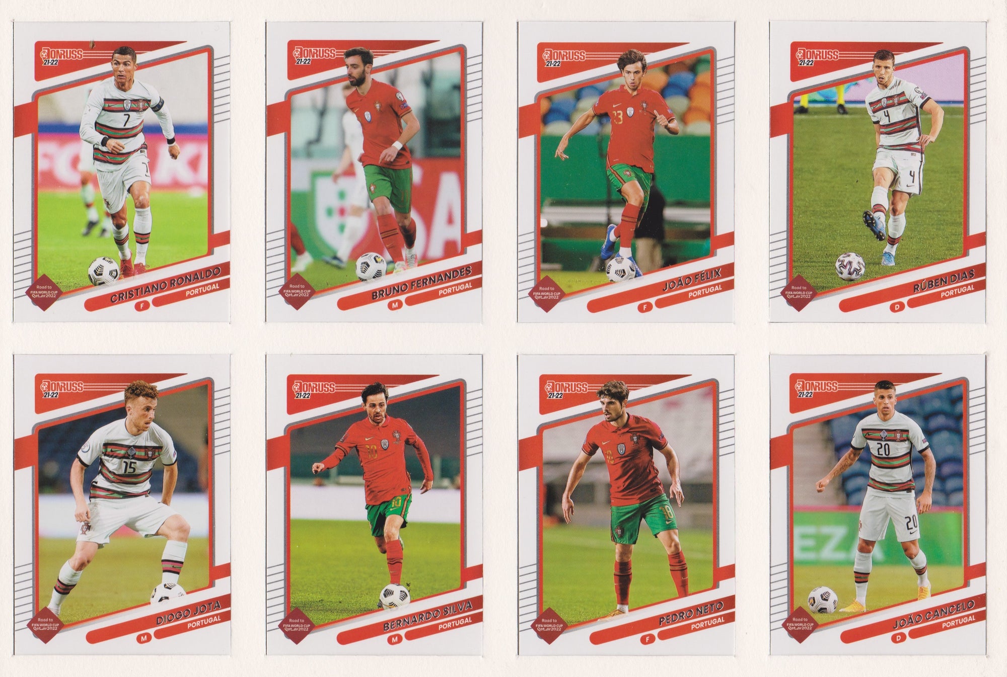 PORTUGAL - COMPLETE TEAMSET - DONRUSS ROAD TO QATAR 2022 - BASE