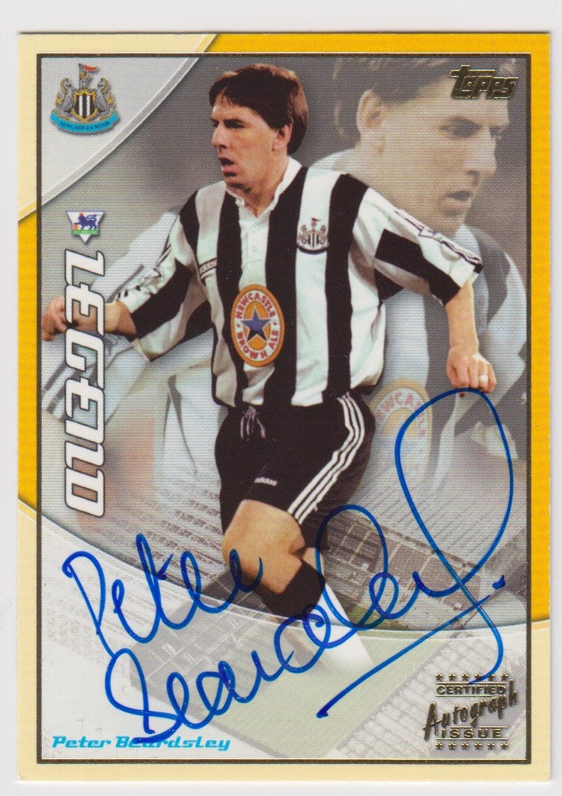 L4 - PETER BEARDSLEY - NEWCASTLE UNITED - LEGENDS - AUTOGRAPHED