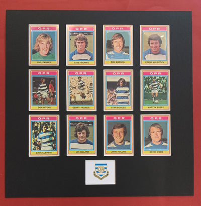 OUEENS PARK RANGERS FOTBALLKORTMONTASJE FRA TOPPS 1976/77