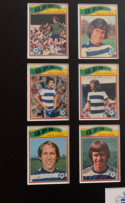 OUEENS PARK RANGERS FOTBALLKORTMONTASJE FRA TOPPS 1978/79