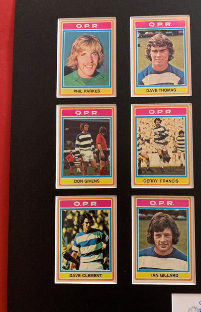 OUEENS PARK RANGERS FOTBALLKORTMONTASJE FRA TOPPS 1976/77