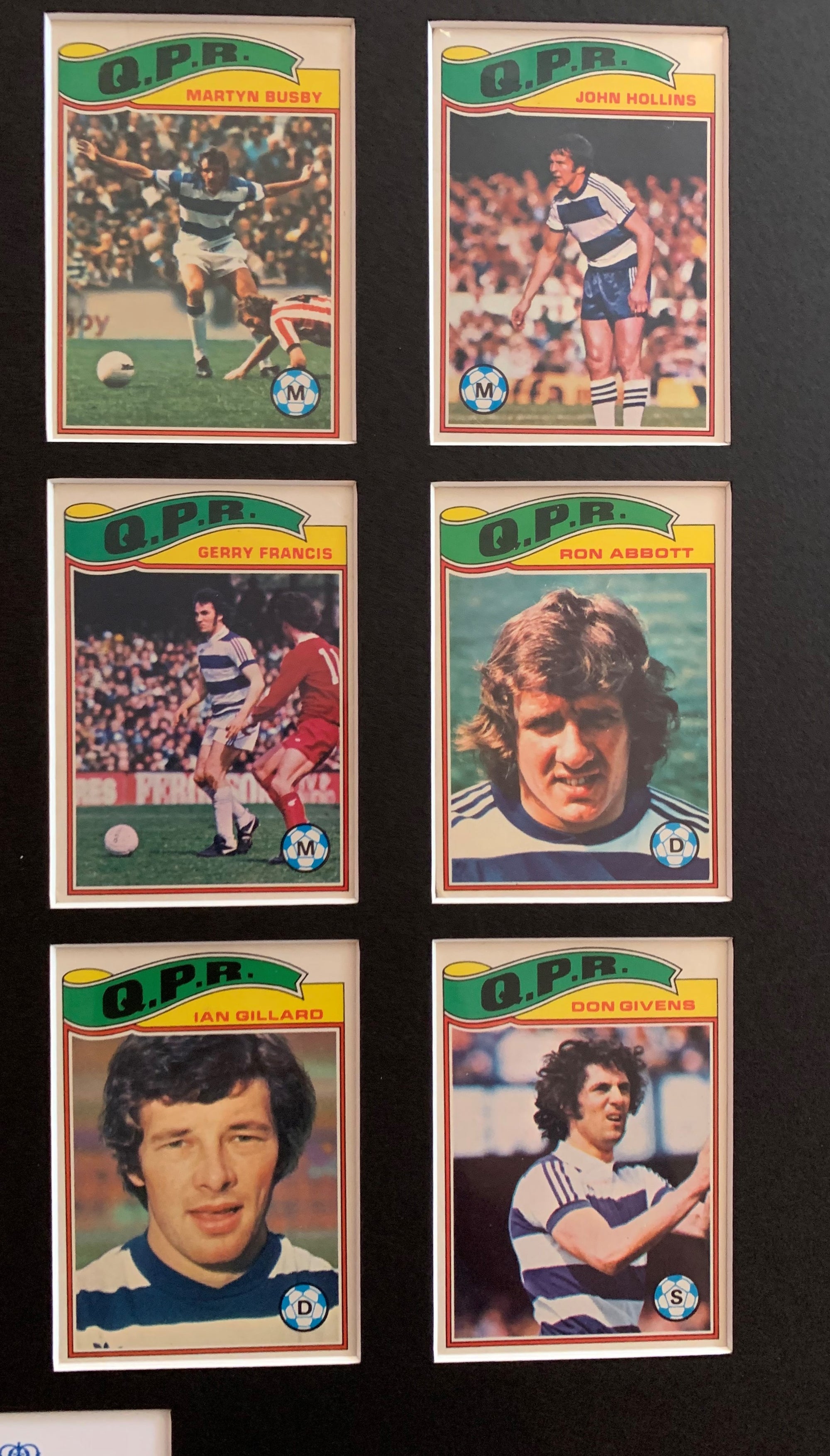 OUEENS PARK RANGERS FOTBALLKORTMONTASJE FRA TOPPS 1978/79