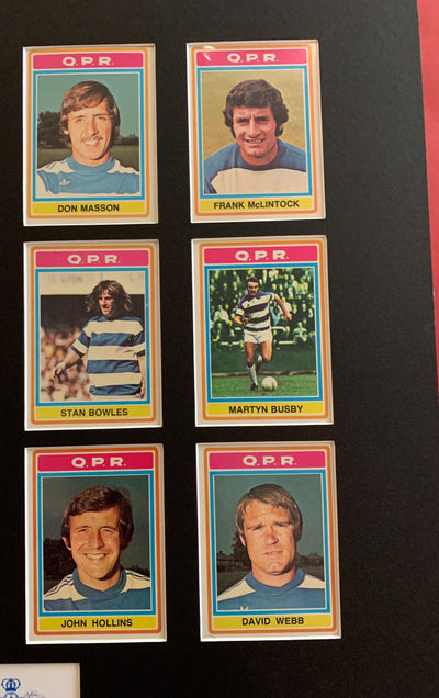 OUEENS PARK RANGERS FOTBALLKORTMONTASJE FRA TOPPS 1976/77