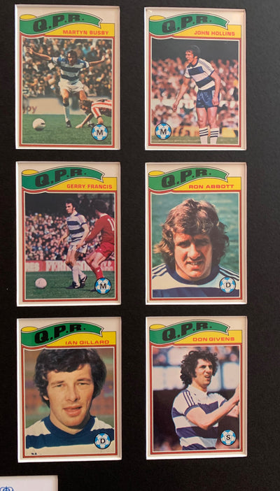 OUEENS PARK RANGERS FOTBALLKORTMONTASJE FRA TOPPS 1978/79