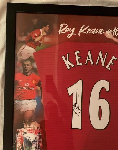 ROY KEANE - FERDIG INNRAMMET DRAKT "ART-FRAME" MED EKTEHETSBEVIS/COA