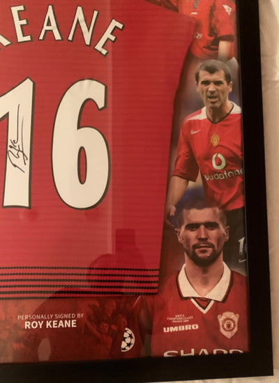 ROY KEANE - FERDIG INNRAMMET DRAKT "ART-FRAME" MED EKTEHETSBEVIS/COA