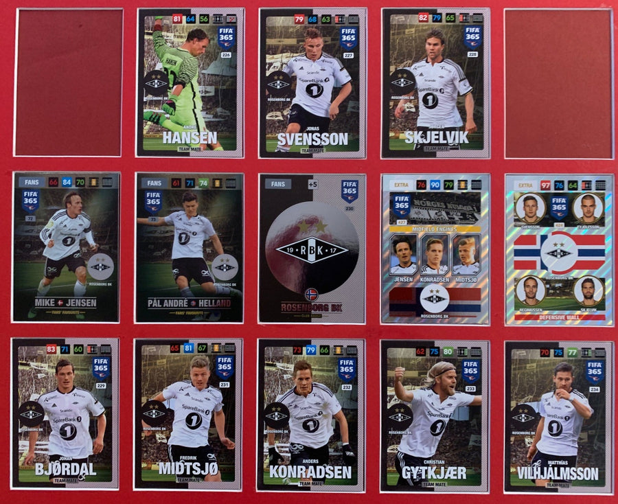 000. ROSENBORG BK KOMPLETT SETT MED TEAM MATES + 5 SPESIALKORT