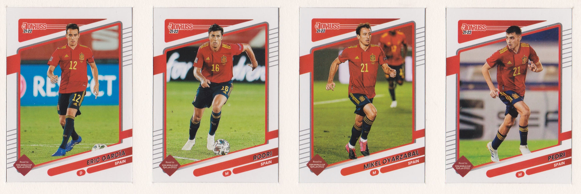 SPAIN - COMPLETE TEAMSET - DONRUSS ROAD TO QATAR 2022 - BASE
