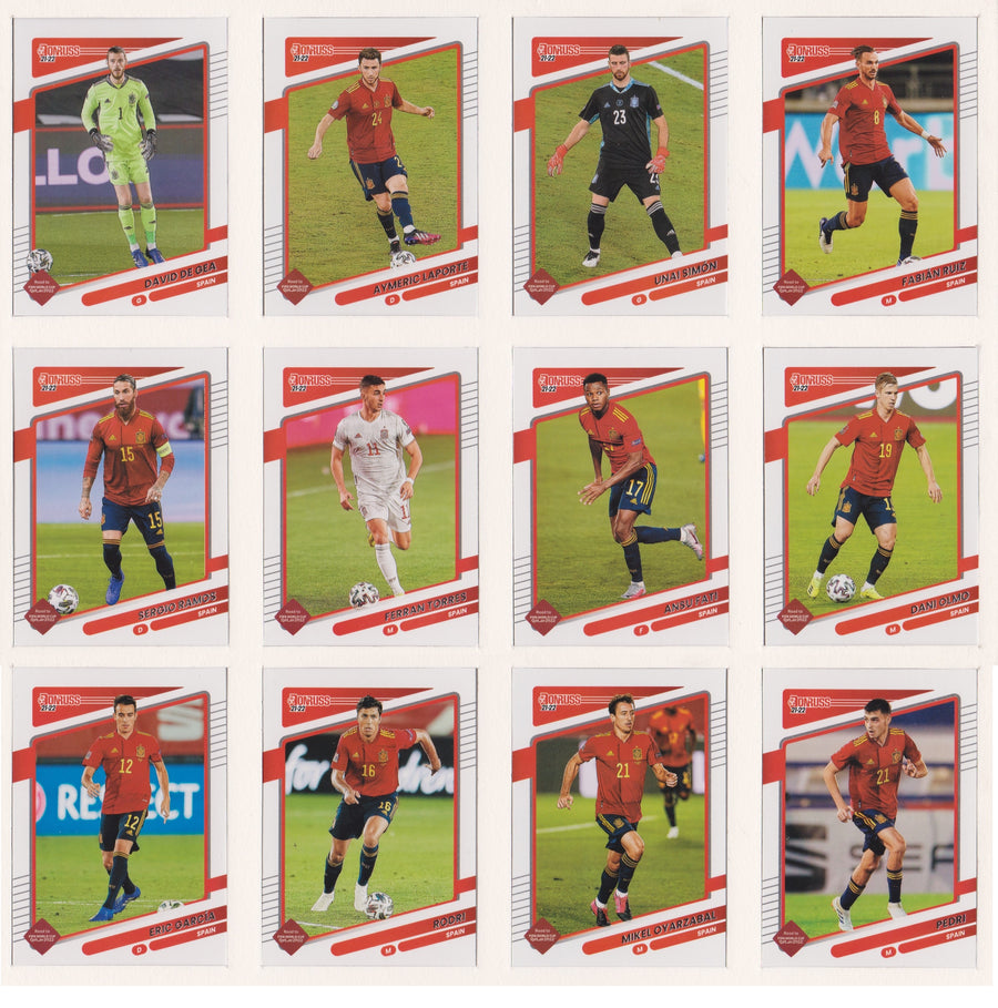 SPAIN - COMPLETE TEAMSET - DONRUSS ROAD TO QATAR 2022 - BASE