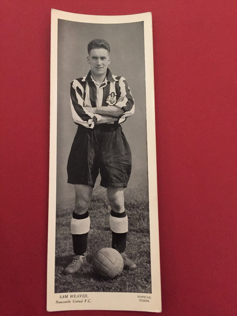 SAM WEAVER - NEWCASTLE UNITED - ORGINALT FOTBALLKORT FRA 1939