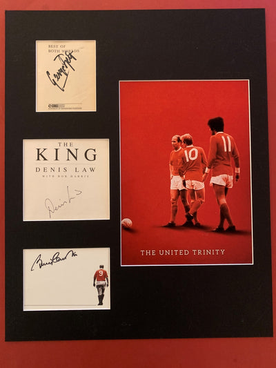 UNITED TRINITY - TRIPPELSIGNERT MONTASJE MED EKTEHETSBEVIS/COA