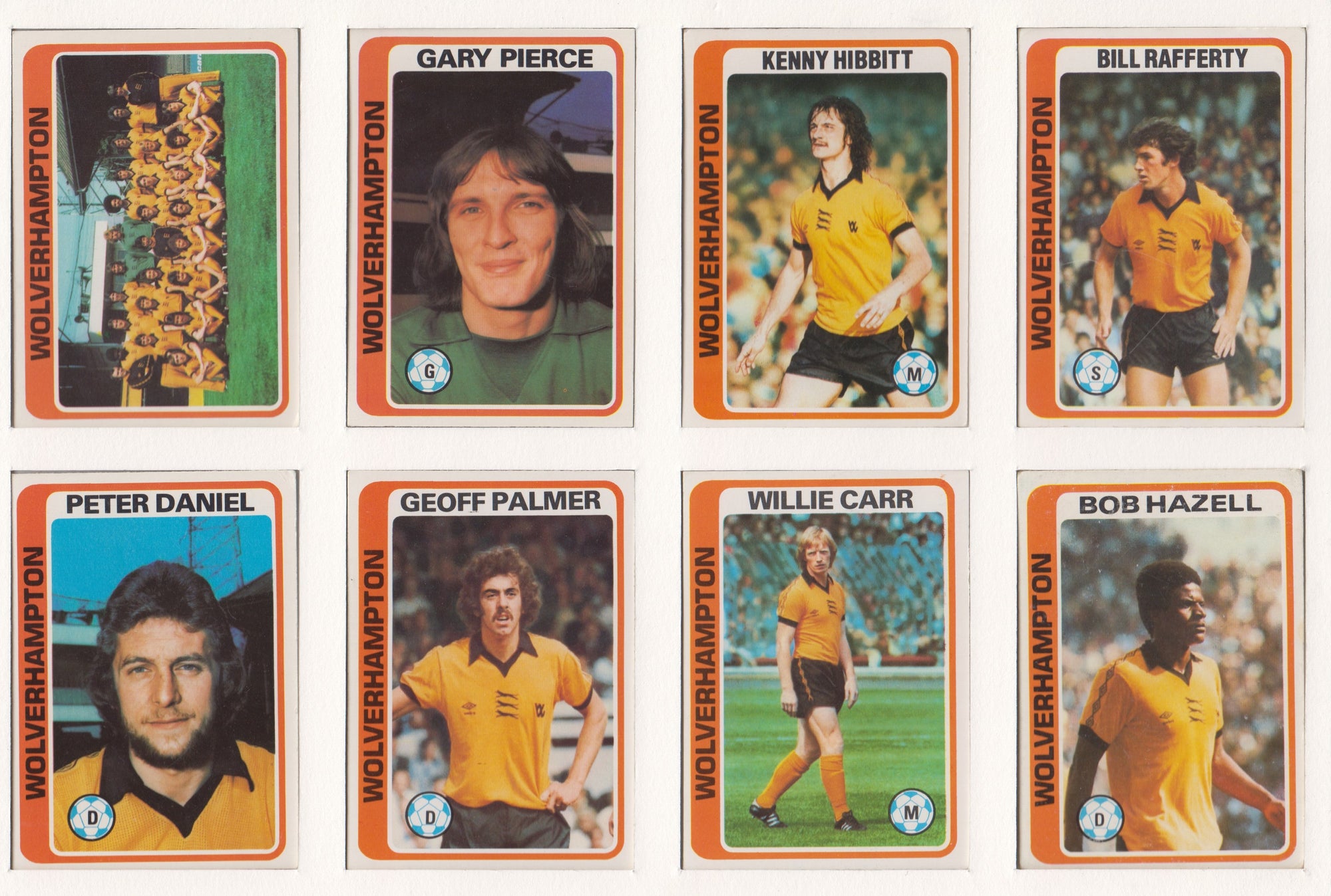 000. WOLVERHAMPTON WANDERERS - KOMPLETT SETT MED FOTBALLKORT FRA TOPPS 1979/80