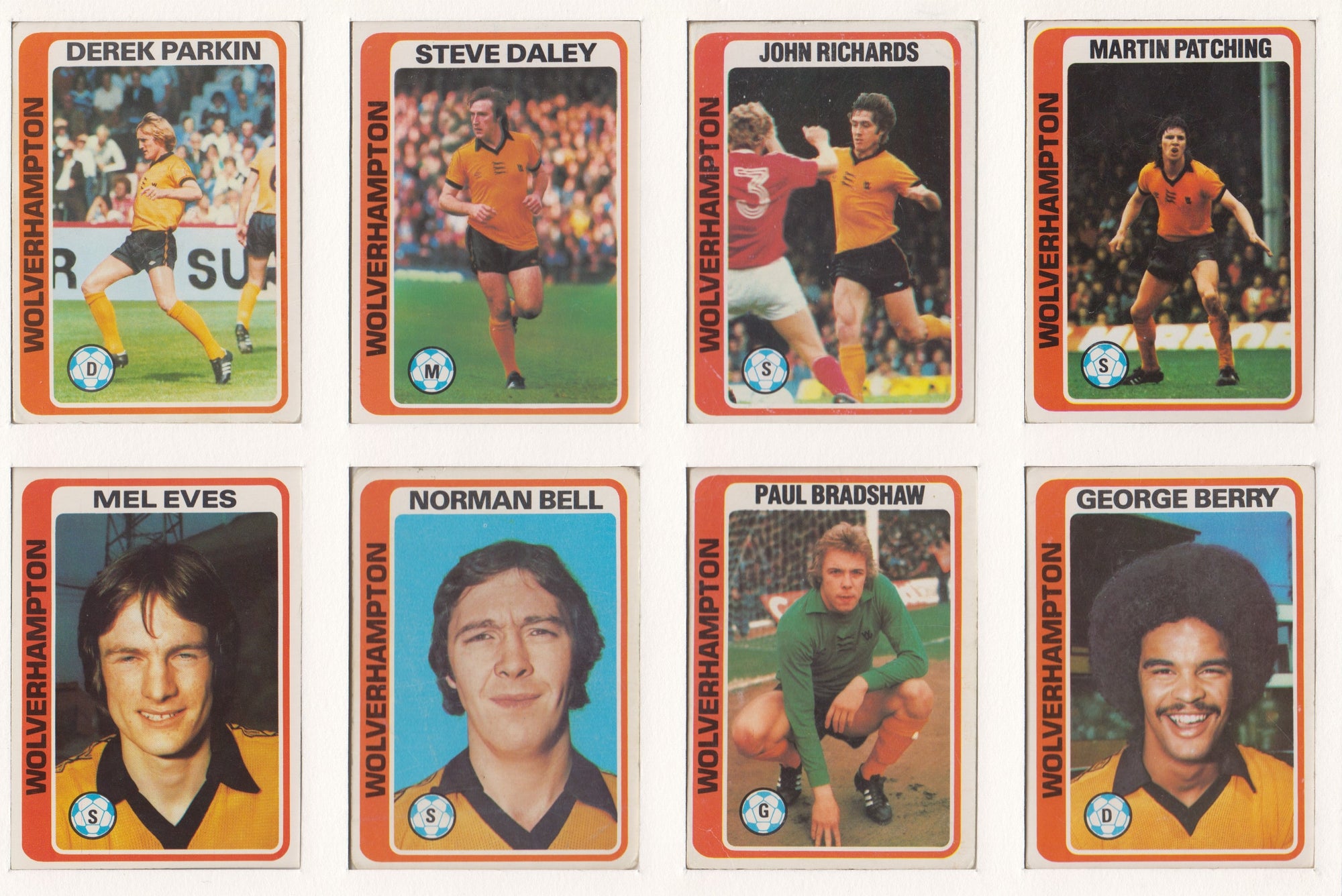 000. WOLVERHAMPTON WANDERERS - KOMPLETT SETT MED FOTBALLKORT FRA TOPPS 1979/80