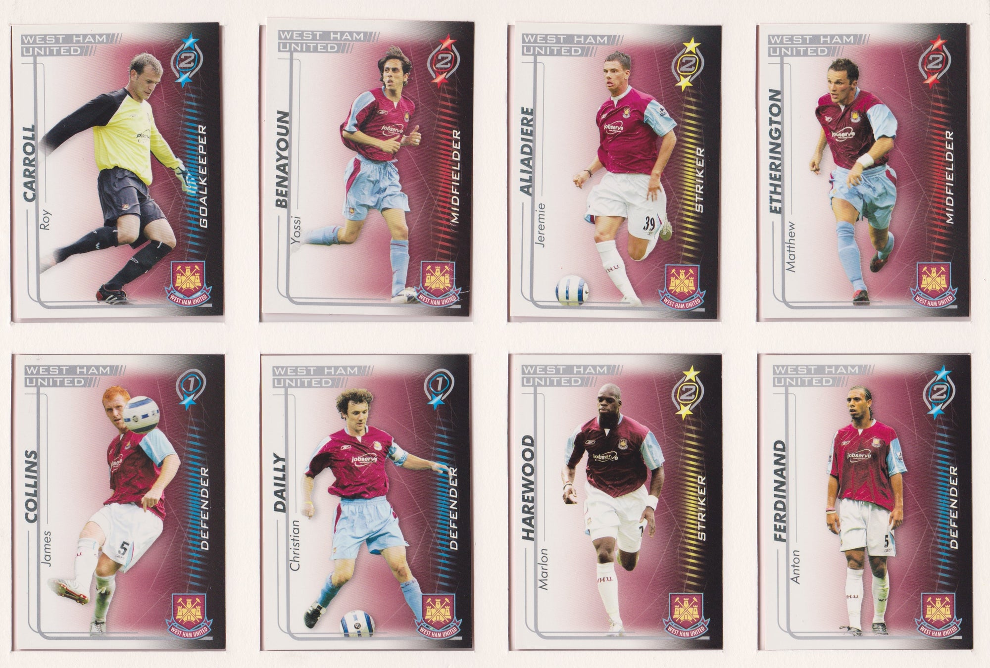 000. WEST HAM UNITED - KOMPLETT SETT MED SHOOT OUT PREMIER LEAGUE 2005/06