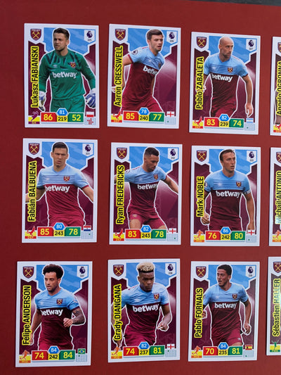 000. WEST-HAM UNITED - KOMPLETT SETT PANINI PREMIER LEAGUE ADRENALYN 2019/20