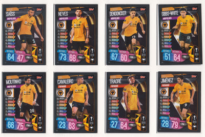 WOLVERHAMPTON WANDERERS - KOMPLETT SETT MED TOPPS MATCH ATTAX EUROPA LEAGUE 2019/20 - UK EDITION