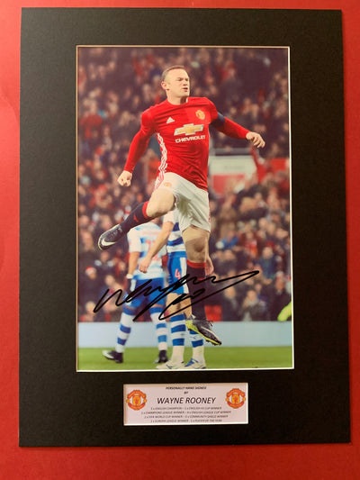 WAYNE ROONEY - SIGNERT BILDE MED EKTEHETSBEVIS/COA